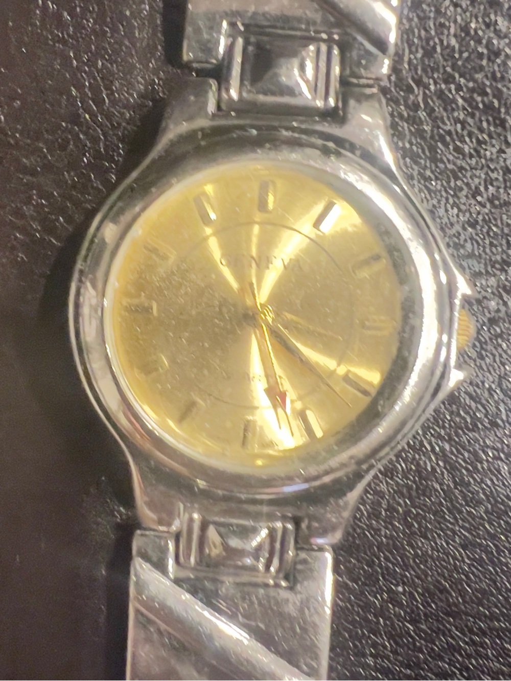 Gold Dial Silver-Tone Women's Bracelet Watch